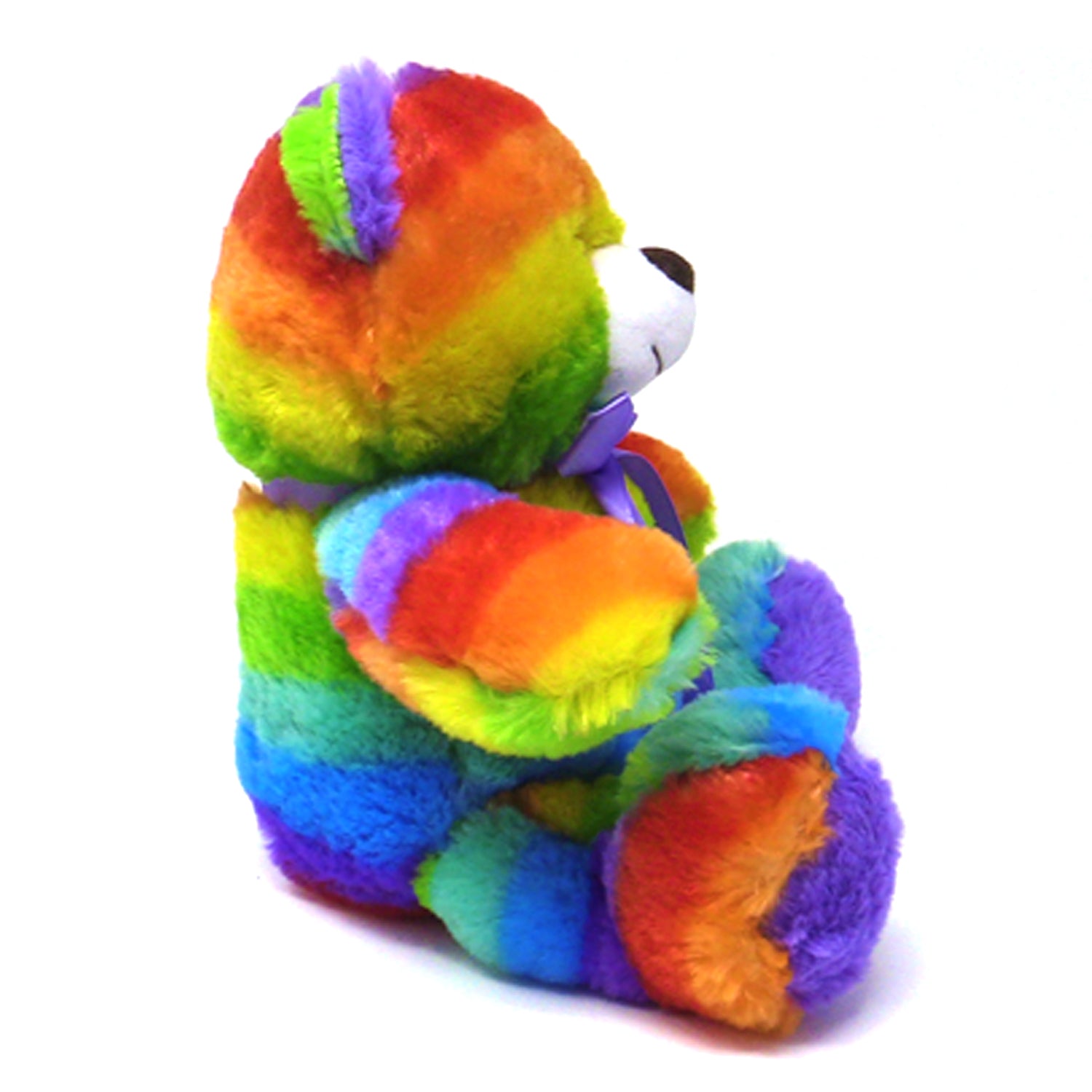 Rainbow Teddy Bear Plush Stuffed Animal Cuddly Soft 12 inch by The Noodley