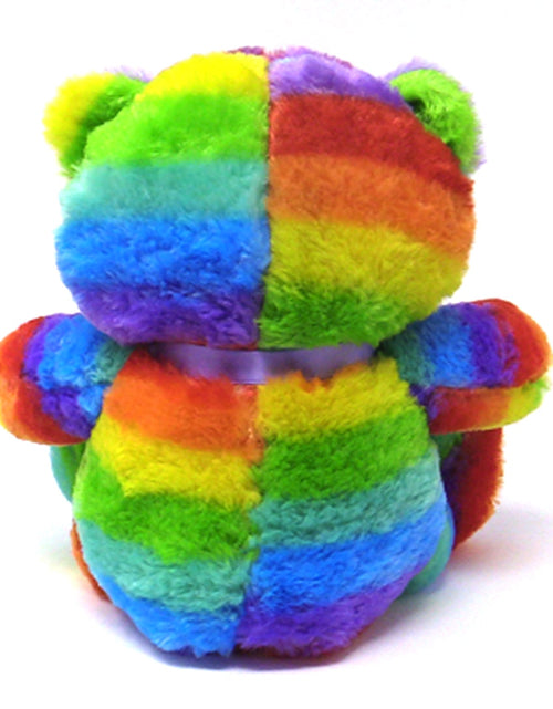 Load image into Gallery viewer, Rainbow Teddy Bear Plush Stuffed Animal Cuddly Soft 12 inch by The Noodley
