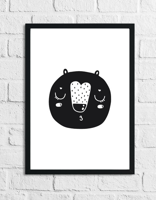 Load image into Gallery viewer, Scandinavian Bear Children's Nursery Room Wall Decor Print by WinsterCreations™ Official Store
