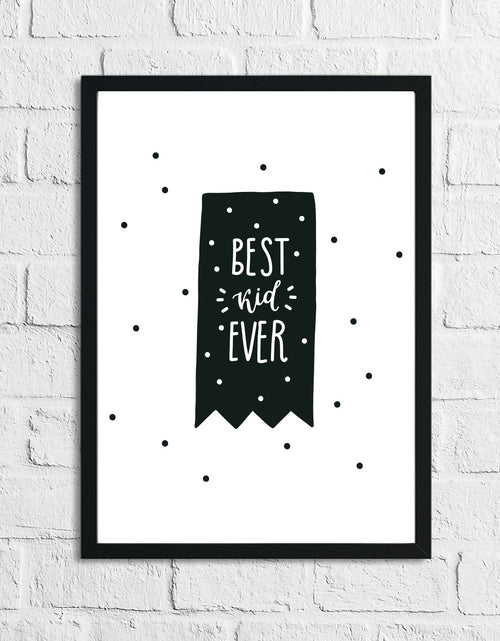 Load image into Gallery viewer, Scandinavian Best Kid Ever Flag Children's Nursery Bedroom Wall Decor Print by WinsterCreations™ Official Store
