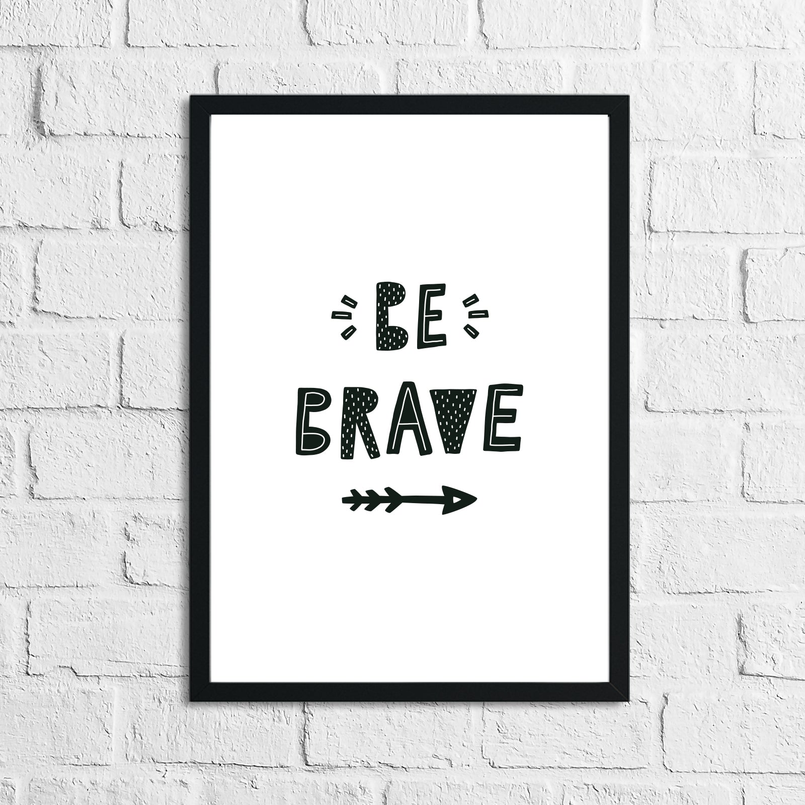Scandinavian Be Brave Arrows Children's Nursery Bedroom Wall Decor Print by WinsterCreations™ Official Store