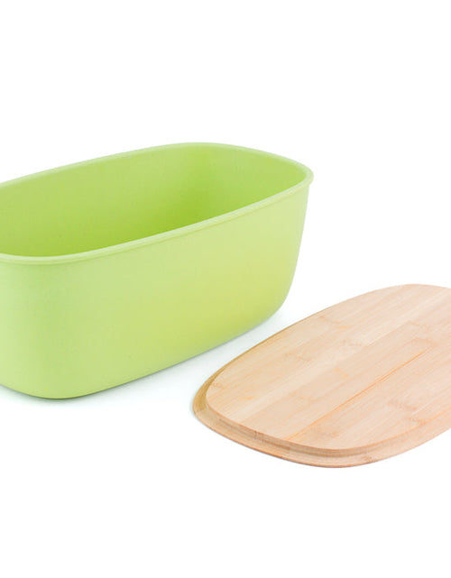 Load image into Gallery viewer, Bamboo fiber Large Bread Bin with Reversible lid -Green Bin by Peterson Housewares &amp; Artwares
