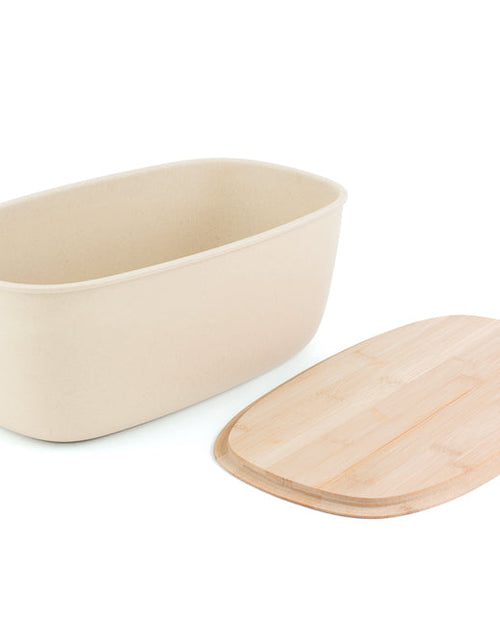 Load image into Gallery viewer, Bamboo fiber Large Bread Bin with Reversible lid -White Bin by Peterson Housewares &amp; Artwares
