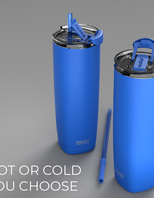 Load image into Gallery viewer, Blue Aqualina Tumbler - Built in Straw by ASOBU®
