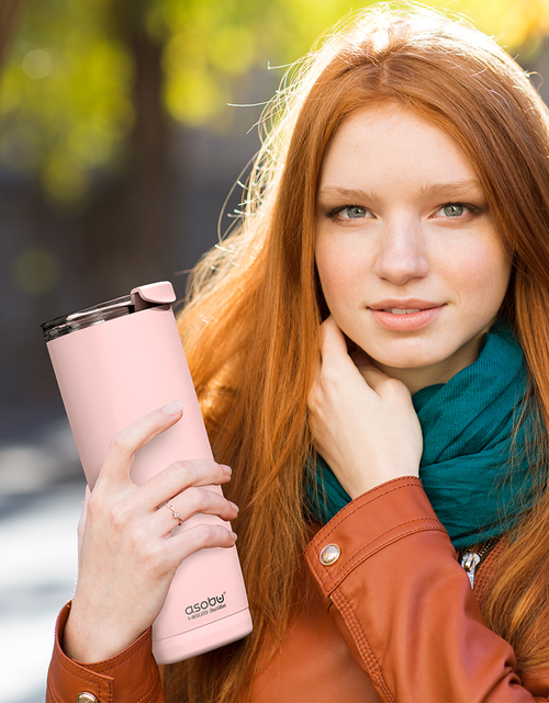 Load image into Gallery viewer, Pink Aqualina Tumbler - Built in Straw by ASOBU®
