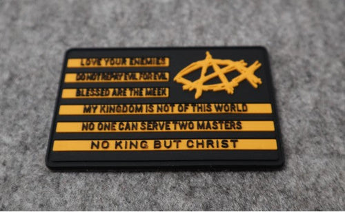 Load image into Gallery viewer, AnarchoChristian PVC Morale Patch by Proud Libertarian
