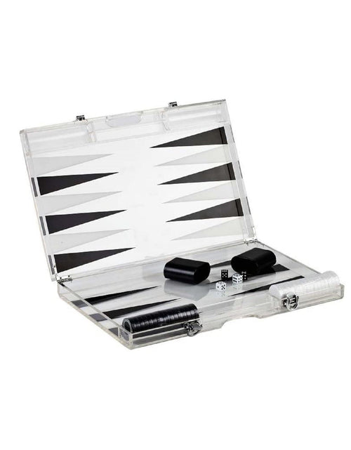 Load image into Gallery viewer, Premium 18-Inch Lucite Backgammon Set - Elegant Design for Timeless Enjoyment by Pursonic
