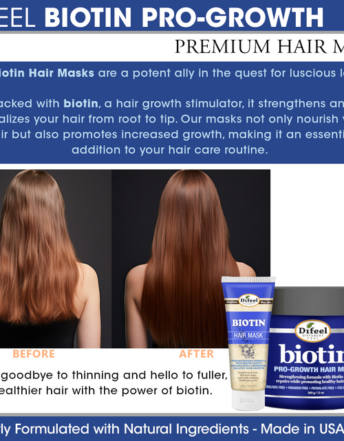 Load image into Gallery viewer, Difeel Biotin Pro-Growth Hair Mask 8 oz. by difeel - find your natural beauty
