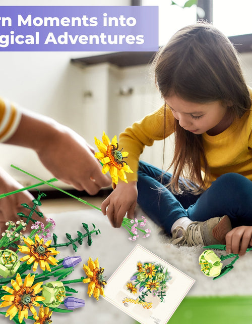 Load image into Gallery viewer, Contixo BK04 Sunflower Bouquet Floral Collection Building Block Set - 975 PCS by Contixo
