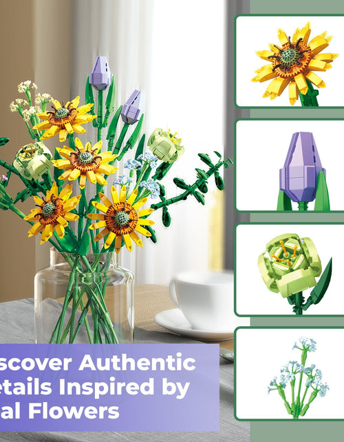 Load image into Gallery viewer, Contixo BK04 Sunflower Bouquet Floral Collection Building Block Set - 975 PCS by Contixo
