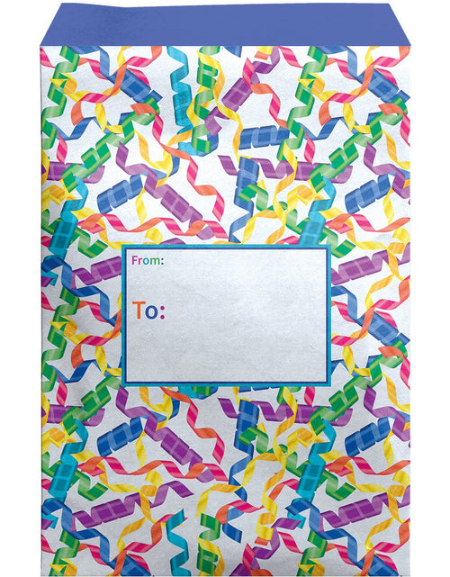 Load image into Gallery viewer, Large Birthday Printed Padded Mailing Envelopes, Streamers by Present Paper
