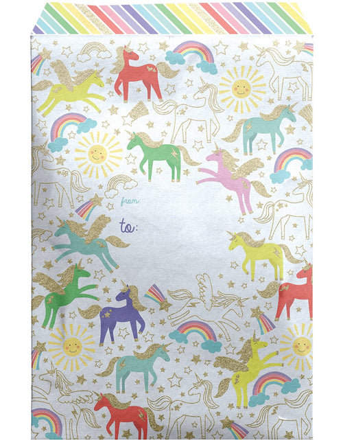 Load image into Gallery viewer, Large Kids Printed Padded Mailing Envelopes, Unicorns by Present Paper
