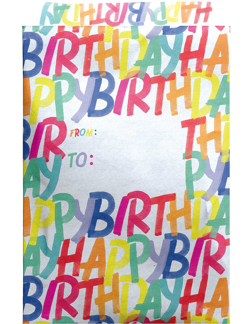 Load image into Gallery viewer, Medium Birthday Printed Padded Mailing Envelopes, Rainbow by Present Paper
