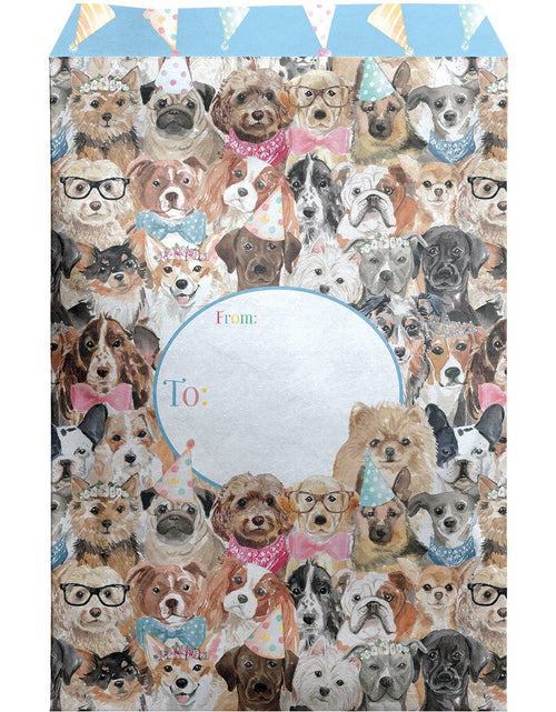 Load image into Gallery viewer, Medium Birthday Printed Padded Mailing Envelopes, Party Pups by Present Paper
