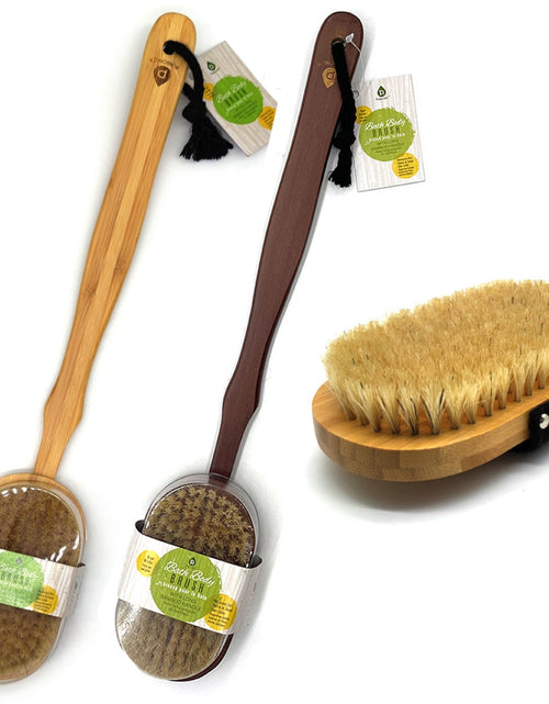 Load image into Gallery viewer, Bath Body Brush With Long Bamboo Handle by Pursonic
