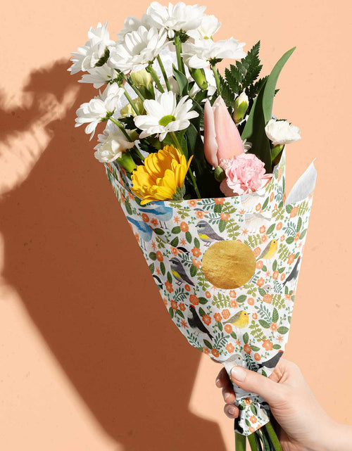 Load image into Gallery viewer, Birdie 20" x 30" Floral Gift Tissue Paper by Present Paper
