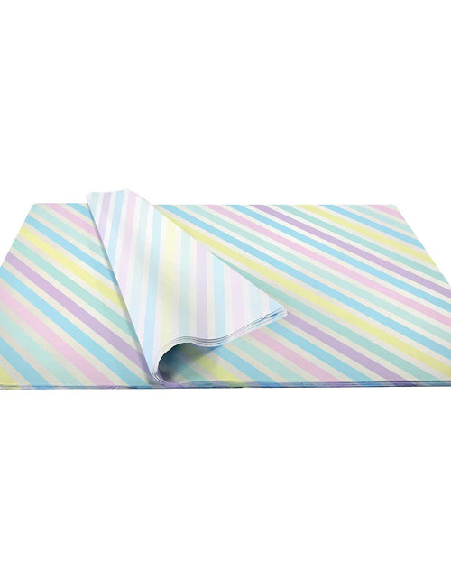 Load image into Gallery viewer, Pastel Stripe 20" x 30" Baby Gift Tissue Paper by Present Paper
