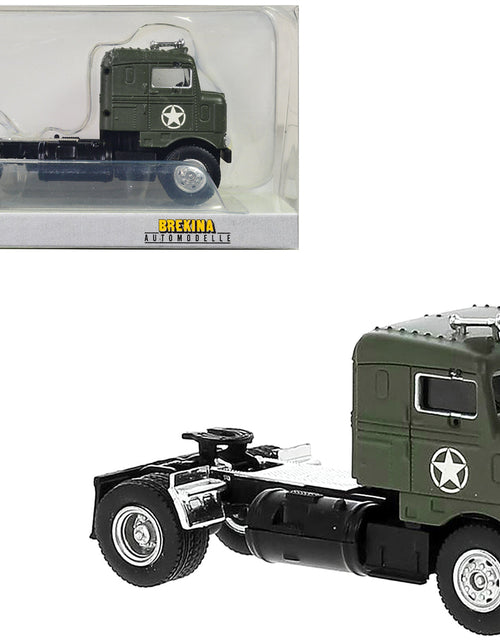 Load image into Gallery viewer, 1950 Kenworth Bullnose Truck Tractor Olive Drab "United States Air Force" 1/87 (HO) Scale Model Car by Brekina
