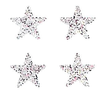 Load image into Gallery viewer, Bulk Roll Prismatic Stickers, Mini Stars (100 Repeats) by Present Paper
