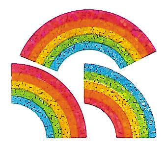Load image into Gallery viewer, Bulk Roll Prismatic Stickers, Mini Rainbows (100 Repeats) by Present Paper

