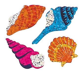 Load image into Gallery viewer, Bulk Roll Prismatic Stickers, Mini Sea Shells (100 Repeats) by Present Paper
