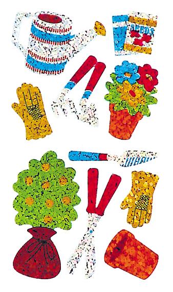 Load image into Gallery viewer, Bulk Roll Prismatic Stickers, Mini Garden (50 Repeats) by Present Paper

