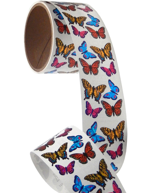 Load image into Gallery viewer, Bulk Roll Prismatic Stickers, Mini Butterflies (100 Repeats) by Present Paper
