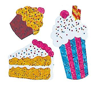 Load image into Gallery viewer, Bulk Roll Prismatic Stickers, Ice Cream Soda and Cake (100 Repeats) by Present Paper
