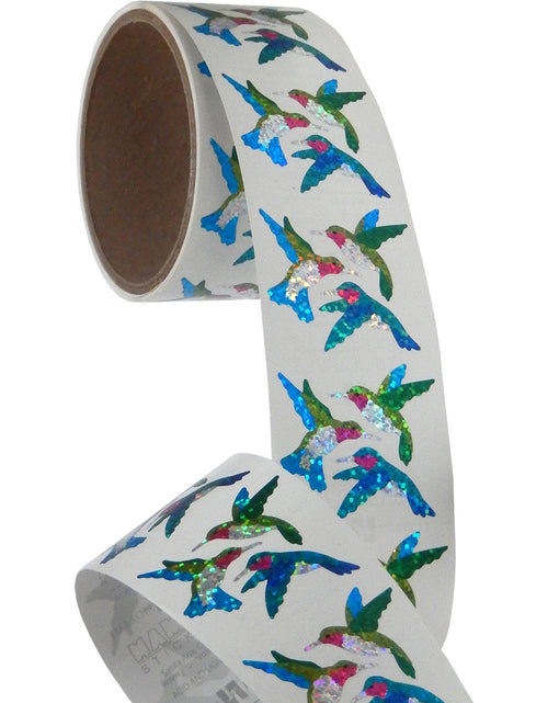 Load image into Gallery viewer, Bulk Roll Prismatic Stickers, Mini Hummingbirds (100 Repeats) by Present Paper
