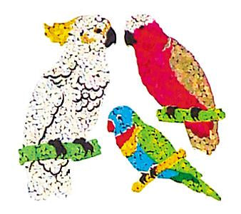 Load image into Gallery viewer, Bulk Roll Prismatic Stickers, Exotic Birds (100 Repeats) by Present Paper
