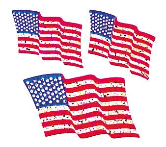 Load image into Gallery viewer, Bulk Roll Prismatic Stickers, American Flags (100 Repeats) by Present Paper
