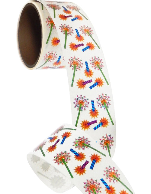 Load image into Gallery viewer, Bulk Roll Prismatic Stickers, Fireworks (100 Repeats) by Present Paper
