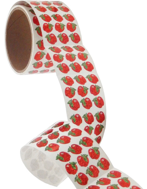 Load image into Gallery viewer, Bulk Roll Prismatic Stickers, Micro Apples (100 Repeats) by Present Paper
