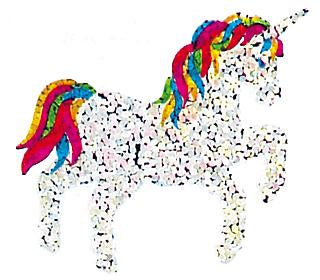 Load image into Gallery viewer, Bulk Roll Prismatic Stickers, Unicorn / Rainbow Mane and Tail (100 Repeats) by Present Paper
