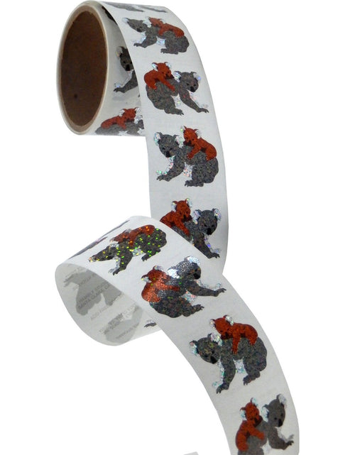 Load image into Gallery viewer, Bulk Roll Prismatic Stickers, Koala Bear &amp; Baby (100 Repeats) by Present Paper
