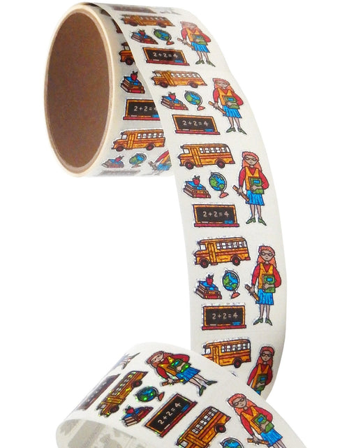 Load image into Gallery viewer, Bulk Roll Prismatic Stickers, Mini Teacher (100 Repeats) by Present Paper
