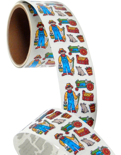Load image into Gallery viewer, Bulk Roll Prismatic Stickers, Mini Farmer (100 Repeats) by Present Paper
