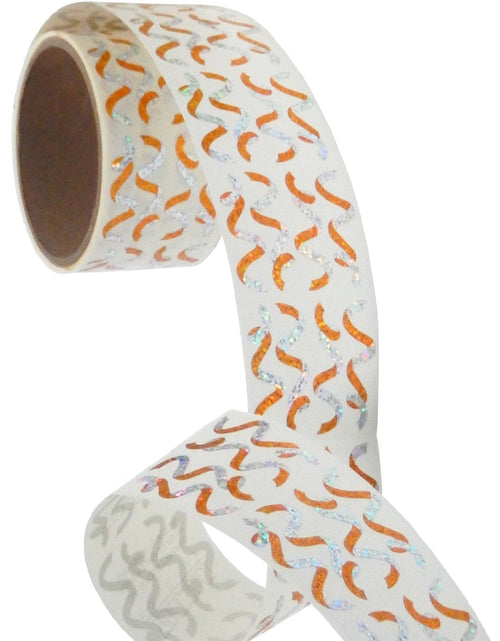 Load image into Gallery viewer, Bulk Roll Prismatic Stickers, Mini Gold &amp; Silver Streamers (100 Repeats) by Present Paper
