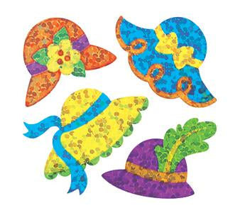 Load image into Gallery viewer, Bulk Roll Prismatic Stickers, Mini Hats (100 Repeats) by Present Paper
