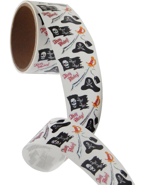 Load image into Gallery viewer, Bulk Roll Prismatic Stickers, Pirate (100 Repeats) by Present Paper
