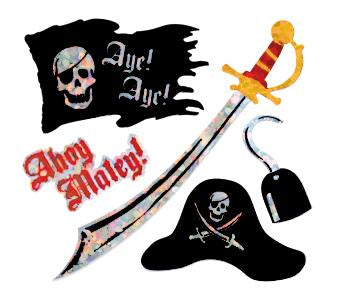 Load image into Gallery viewer, Bulk Roll Prismatic Stickers, Pirate (100 Repeats) by Present Paper
