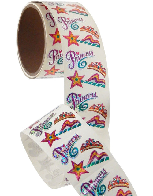 Load image into Gallery viewer, Bulk Roll Prismatic Stickers, Princess (100 Repeats) by Present Paper
