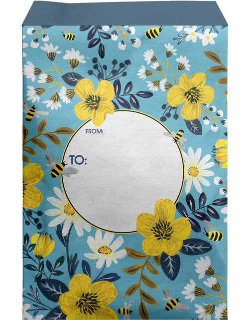 Load image into Gallery viewer, Small Floral Printed Padded Mailing Envelopes, Daisies &amp; Bees by Present Paper
