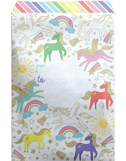 Load image into Gallery viewer, Small Kids Printed Padded Mailing Envelopes, Unicorns by Present Paper
