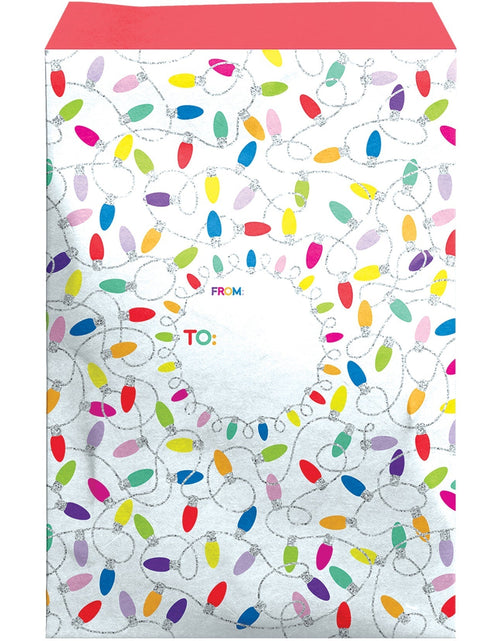 Load image into Gallery viewer, Large Christmas Printed Padded Mailing Envelopes, Lights by Present Paper
