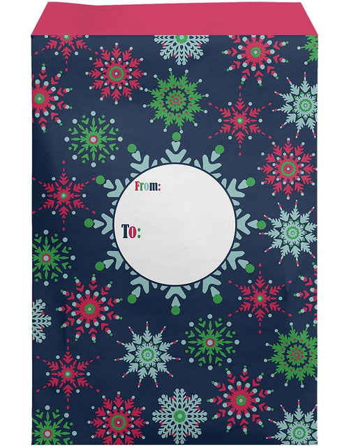 Load image into Gallery viewer, Medium Christmas Printed Padded Mailing Envelopes, Midnight Snowflake by Present Paper
