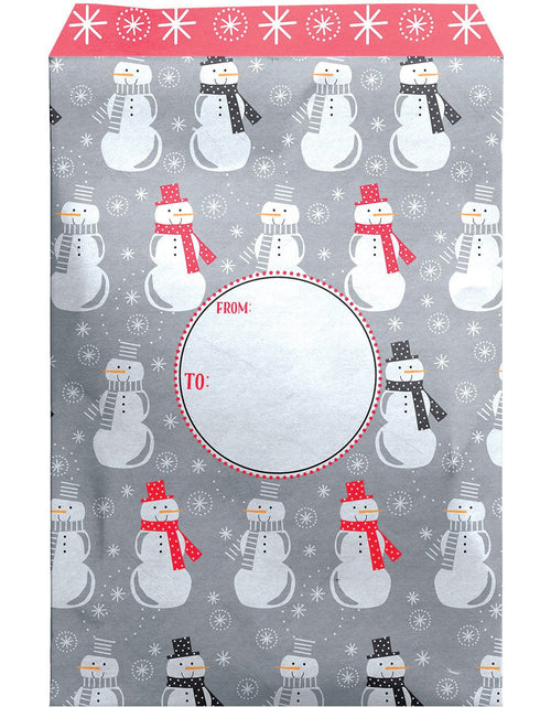 Load image into Gallery viewer, Medium Christmas Printed Padded Mailing Envelopes, Snowman by Present Paper
