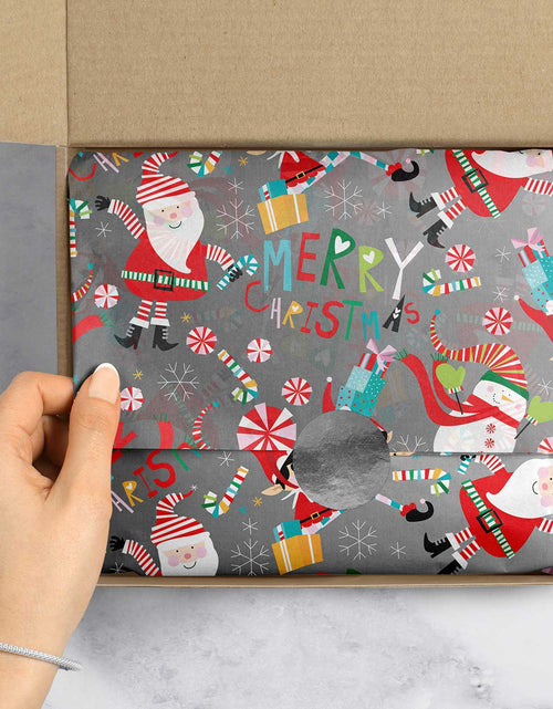 Load image into Gallery viewer, Santa &amp; Snowmen 20" x 30" Christmas Gift Tissue Paper by Present Paper
