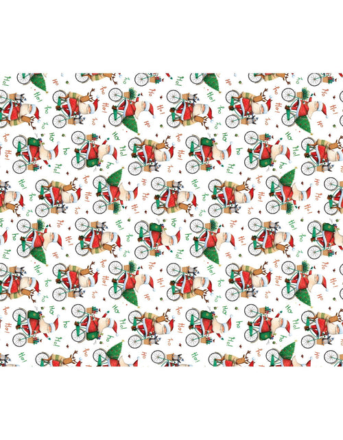 Load image into Gallery viewer, Santa Bicycle Christmas Gift Tissue Paper by Present Paper
