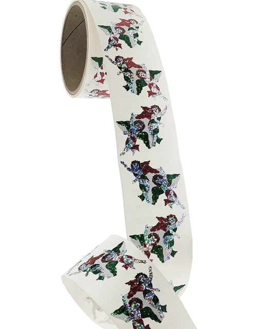 Load image into Gallery viewer, Bulk Roll Prismatic Stickers, Christmas Angel (100 Repeats) by Present Paper
